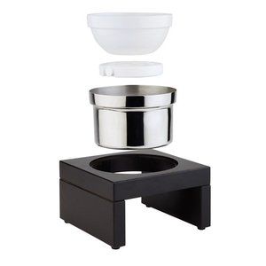 APS Zestaw chłodzący z drewnianą podstawą | wenge | 27,5 x 27,5 cm, H: 14 cm