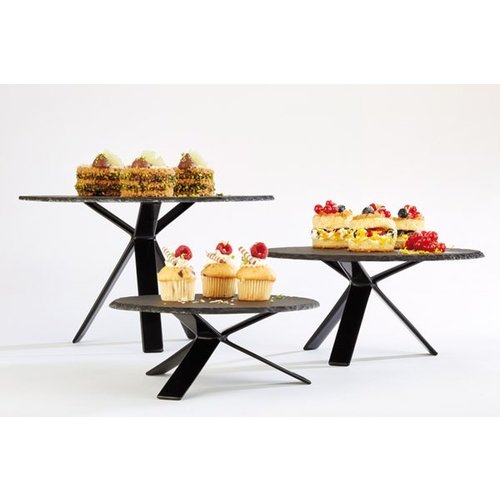 APS Stojak bufetowy | czarny | 18 cm APS Stojak bufetowy | czarny | 18 cm