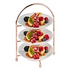 APS Stand ze stali chromowanej na trzy talerze | 185x155x260mm | miedź APS Stand ze stali chromowanej na trzy talerze | 185x155x260mm | miedź