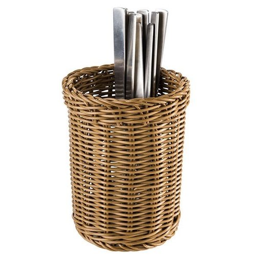 APS Koszyk na sztućce z polipropylenu | śr. 120x(H)150mm | brązowy APS Koszyk na sztućce z polipropylenu | śr. 120x(H)150mm | brązowy