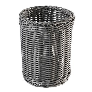 APS Koszyk na sztućce z polipropylenu | śr. 120x(H)150mm | antracytowy APS Koszyk na sztućce z polipropylenu | śr. 120x(H)150mm | antracytowy
