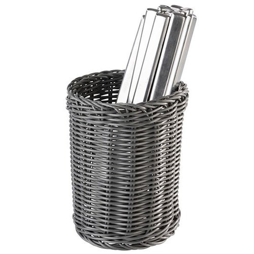 APS Koszyk na sztućce z polipropylenu | śr. 120x(H)150mm | antracytowy APS Koszyk na sztućce z polipropylenu | śr. 120x(H)150mm | antracytowy