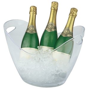 APS Pojemnik z tworzywa sztucznego do wina lub szampana 6 L, 270x350x(h)255 mm, transparentny z dwoma uchwytami APS Pojemnik z tworzywa sztucznego do wina lub szampana 6 L, 270x350x(h)255 mm, transparentny z dwoma uchwytami