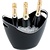 APS Plastic Wine or Champagne Container 3 L, 270x345x(h)255 mm, Black with 2 Handles