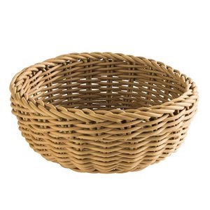 APS Koszyk okrągły z polipropylenu | śr. 200x(H)80mm | brązowy APS Koszyk okrągły z polipropylenu | śr. 200x(H)80mm | brązowy