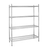 Vogue 4Tier Wire Shelving Kit 1525x460mm Vogue 4Tier Wire Shelving Kit 1525x460mm