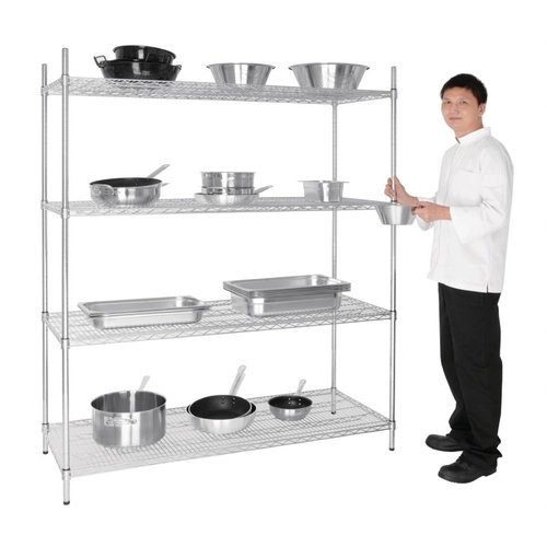 Vogue 4Tier Wire Shelving Kit 1525x610mm Vogue 4Tier Wire Shelving Kit 1525x610mm