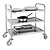 Vogue Stainless Steel 3 Tier Service Trolley 855 x 455 x 810 mm
