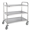 Vogue Stainless Steel 3 Tier Service Trolley 930 x 535 x 860 mm
