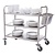 Vogue Stainless Steel 3 Tier Service Trolley 930 x 535 x 860 mm