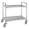 Vogue Stainless Steel 2 Tier Service Trolley 810 x 455 x 855 mm