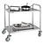 Vogue Stainless Steel 2 Tier Service Trolley 810 x 455 x 855 mm