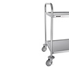 Vogue Stainless Steel 2 Tier Service Trolley 810 x 455 x 855 mm