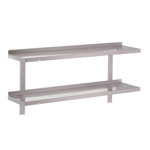 Gastro M Stainless Steel Wall Shelf without supports 1600mm width Gastro M Stainless Steel Wall Shelf without supports 1600mm width
