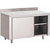 Gastro M Gastro-M S/S working table with sliding doors and upstand