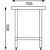 Vogue Stainless Steel Prep Table 1500mm