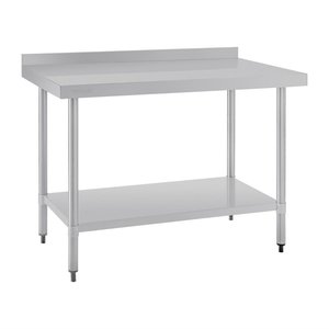 Vogue Stainless Steel Table with Upstand 1200mm Vogue Stainless Steel Table with Upstand 1200mm