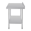 Vogue Stainless Steel Table with Upstand 1200mm