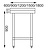 Vogue Stainless Steel Table with Upstand 1200mm