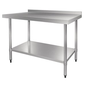 Vogue Stainless Steel Table with Upstand 1500mm Vogue Stainless Steel Table with Upstand 1500mm