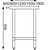 Vogue Stainless Steel Prep Table 1500mm
