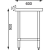 Vogue Stainless Steel Prep Table with Upstand 1200mm