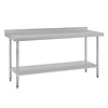 Vogue Stainless Steel Prep Table with Upstand 1800mm Vogue Stainless Steel Prep Table with Upstand 1800mm
