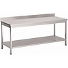 Gastro M Gastro-M Stainless Steel Preparation Table with Undershelf and Upstand 1500mm