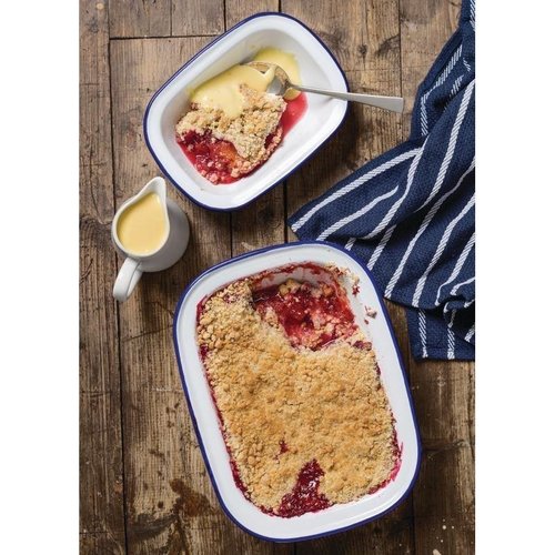 Olympia Enamel Dishes Rectangular 280 x 190mm (Pack of 6)