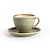 Olympia Kiln Green Cappuccino Cup 230 ml, Kiln (Pack of 6)