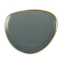 Olympia Kiln Shallow Plate, Ø230 mm, Triangular, Kiln, Blue (Pack of 6)