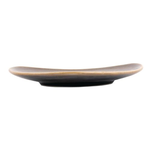 Olympia Kiln Talerz płytki, Ø280 mm, trójkątny, szare, Kiln (4 szt.)