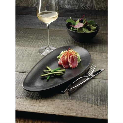 Olympia Shallow Melamine Plate 357x172 mm, Irregular, Fusion (Pack of 4)