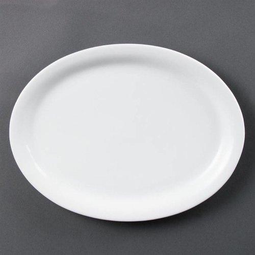 Olympia Whiteware Oval Platters 250mm (Pack of 6)