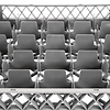 Vogue Gray Dishwasher Glasses Basket 25 compartments / 500 x 500 x 100 mm