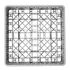Vogue Gray Dishwasher Glasses Basket 25 compartments / 500 x 500 x 100 mm