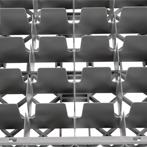 Vogue Kosz do zmywarki na szkło 36 przegród / 500 x 500 x 100 mm, szary Vogue Kosz do zmywarki na szkło 36 przegród / 500 x 500 x 100 mm, szary