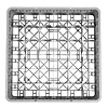 Vogue Gray Dishwasher Glasses Basket 36 compartments / 500 x 500 x 100 mm