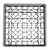 Vogue Gray Dishwasher Glasses Basket 36 compartments / 500 x 500 x 100 mm