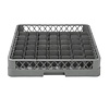 Vogue Kosz do zmywarki na szkło 49 przegród / 500 x 500 x 100 mm, szary