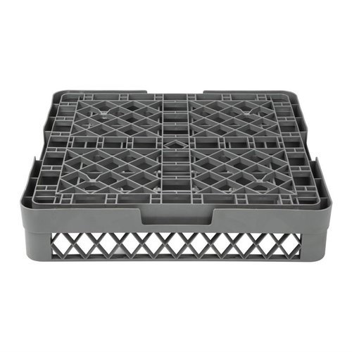 Vogue Kosz do zmywarki na szkło 49 przegród / 500 x 500 x 100 mm, szary