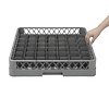 Vogue Kosz do zmywarki na szkło 49 przegród / 500 x 500 x 100 mm, szary
