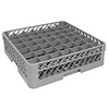 Vogue Kosz do zmywarki na szkło 49 przegród / 500 x 500 x 100 mm, szary
