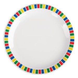 Kristallon Shallow Melamine Plate, Ø160 mm, FairgRound (Pack of 12)