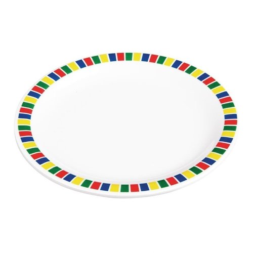 Kristallon Shallow Melamine Plate, Ø160 mm, FairgRound (Pack of 12) Kristallon Shallow Melamine Plate, Ø160 mm, FairgRound (Pack of 12)