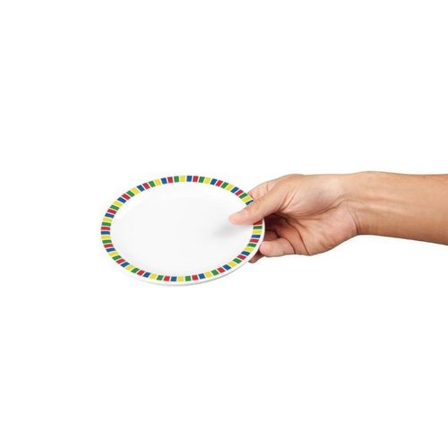 Kristallon Shallow Melamine Plate, Ø160 mm, FairgRound (Pack of 12) Kristallon Shallow Melamine Plate, Ø160 mm, FairgRound (Pack of 12)