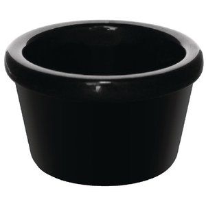 Kristallon Melamine Plain Ramekins Black 63mm (Pack of 12) Kristallon Melamine Plain Ramekins Black 63mm (Pack of 12)