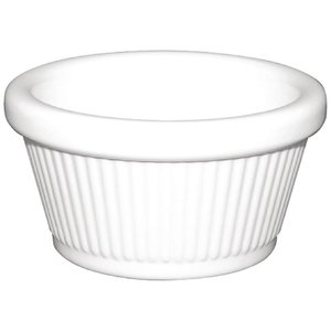 Kristallon Melamine Fluted Ramekins White 70mm (Pack of 12)