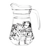 Olympia Glass Jug 1 L (Pack of 6)