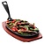 Olympia Cast Iron Oval Sizzler with Wooden Stand 280mm